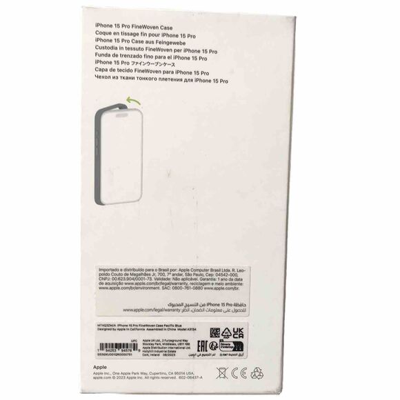 Oem Apple Iphone 15 Pro Fine Woven MagSafe Case - Pacific Blue - Picture 2 of 8